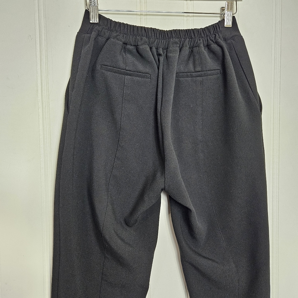 Rooka Pants Womens Size L Black Pull On Crop Jogger Hem Elastic Waistband - Picture 7 of 14
